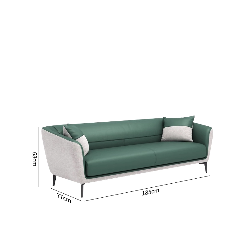 624-(8) - MEI YI Nordic Premium Customized Lounge Hotel Lobby Furniture Gray Synthetic Leather Single 4-Seater Reception Sofa - MEI YI