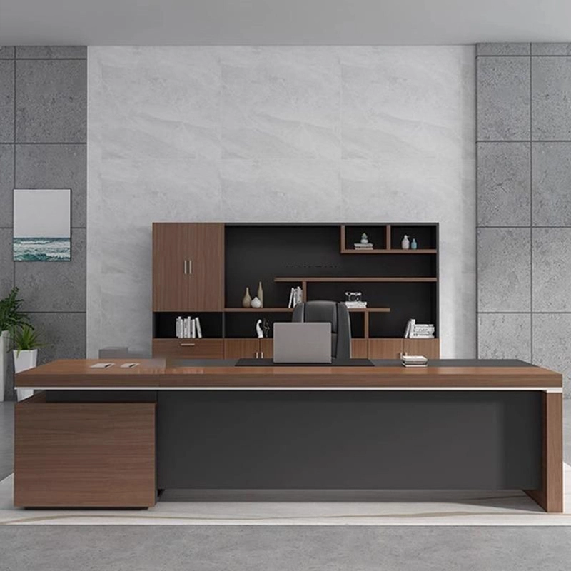 Modern Customized L Shaped Wooden Executive Desk for Manager Boss Office OEM Manufacturer MEIYI - MEI YI