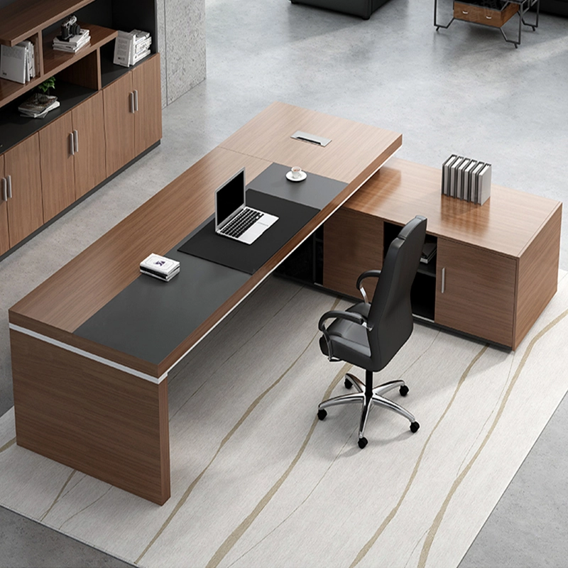 Classic L Shaped Wooden Office Furniture for Executive Manager Workplace Direct Factory Supplier MEIYI - MEI YI