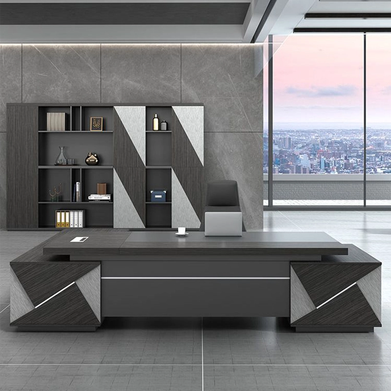 Sturdy Wooden CEO Table With Practical Organizer For VIP Executive Chamber Engineering Contractor MEIYI - MEI YI