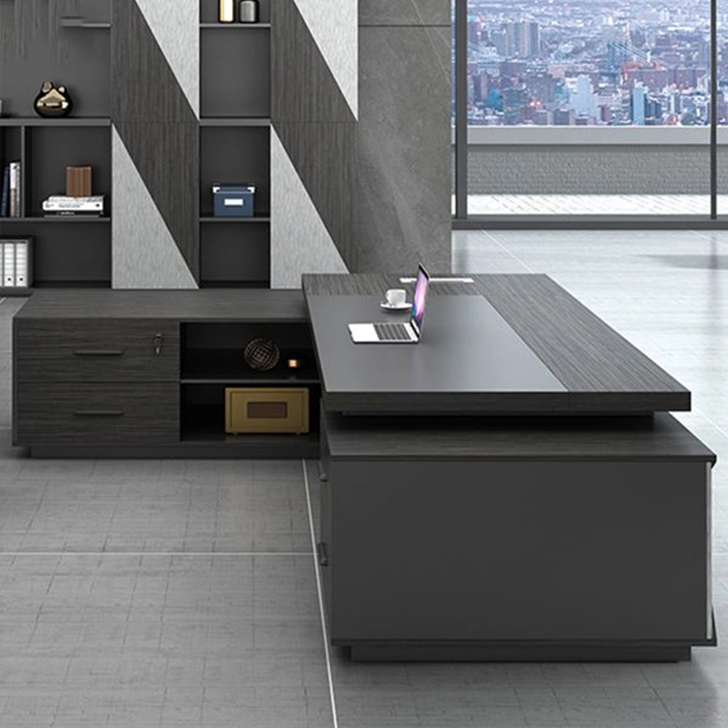 Solid Wood Manager Office Table Practical Organizer Structure For Business CEO Workplace ODM Factory MEIYI - MEI YI