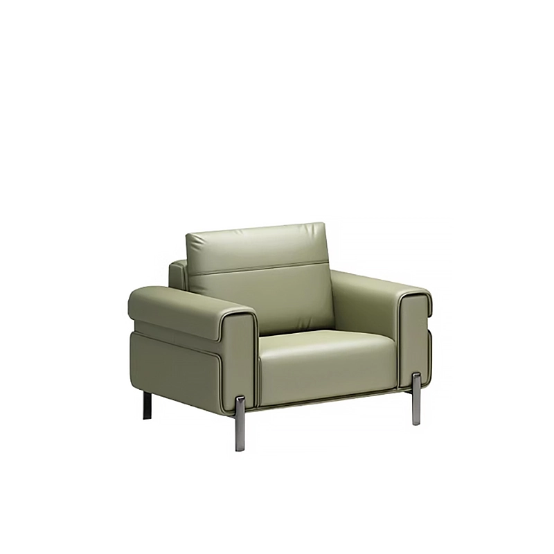 636-(2) - MEI YI Artistic Minimalist Leather Sofas - Contemporary Business Furniture for Office Reception & Visitor Waiting Lobby - MEI YI