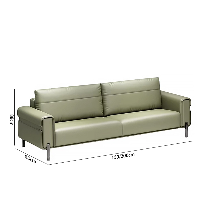 636-(3) - MEI YI Artistic Minimalist Leather Sofas - Contemporary Business Furniture for Office Reception & Visitor Waiting Lobby - MEI YI