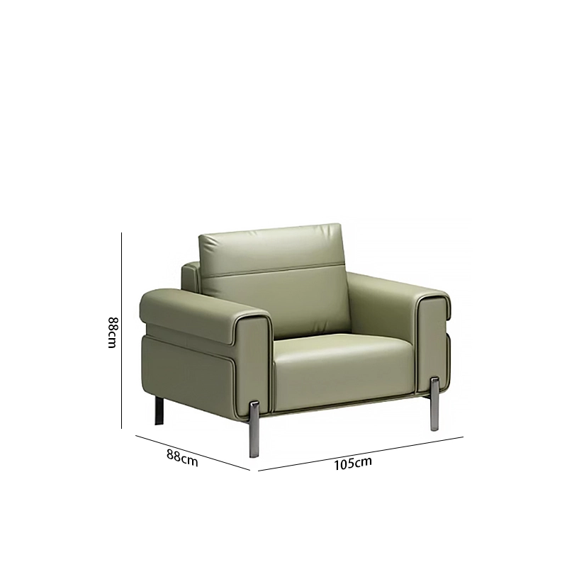 636-(4) - MEI YI Artistic Minimalist Leather Sofas - Contemporary Business Furniture for Office Reception & Visitor Waiting Lobby - MEI YI