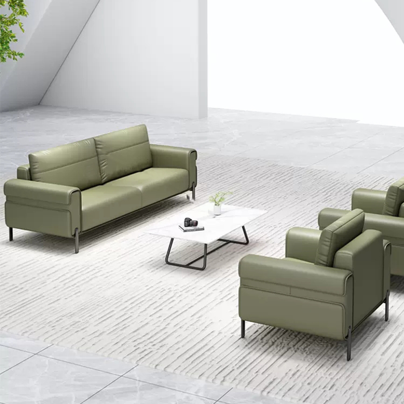 636 (7) Artistic Minimalist Leather Sofas - Contemporary Business Furniture for Office Reception & Visitor Waiting Lobby