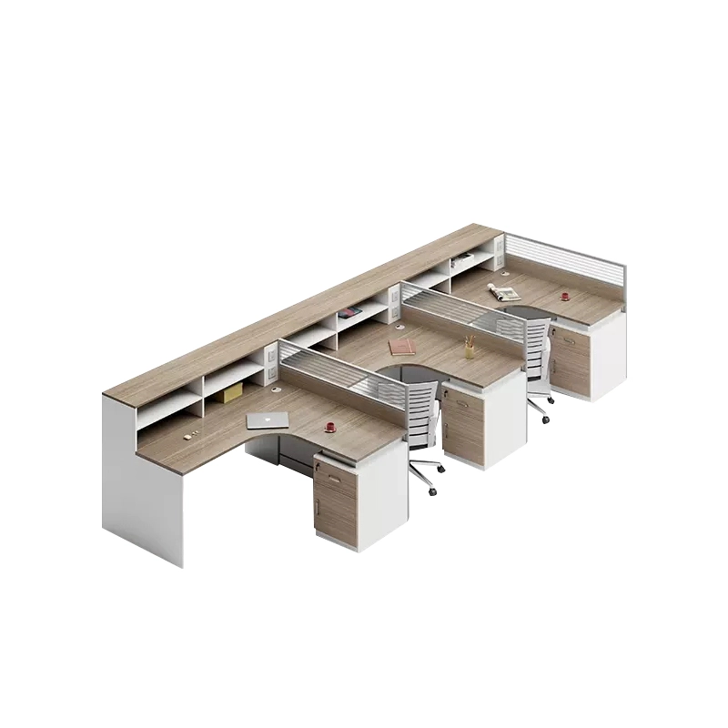 For 4 to 6 Person Modular Workstation Aluminum Glass Barrier Office Table Combination Furniture Office Chairs and Desk - MEI YI For 4 to 6 Person Modular Workstation Aluminum Glass Barrier Office Table Combination Furniture Office Chairs and Desk - MEI YI