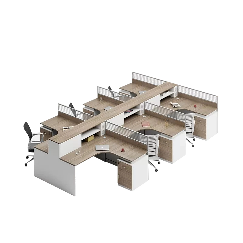 For 4 to 6 Person Modular Workstation Aluminum Glass Barrier Office Table Combination Furniture Office Chairs and Desk - MEI YI For 4 to 6 Person Modular Workstation Aluminum Glass Barrier Office Table Combination Furniture Office Chairs and Desk - MEI YI