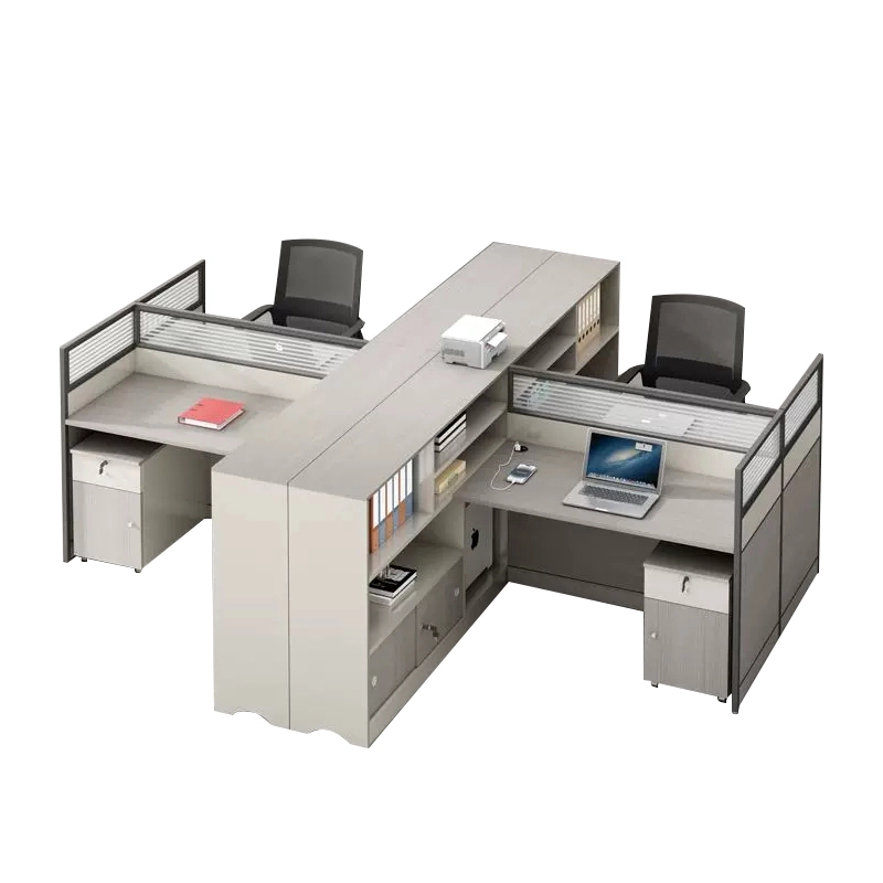 Modern Office Desk Cubicle Workstation With High Cabinet for Enterprise Staff Room ODM Solution Provider MEIYI - MEI YI