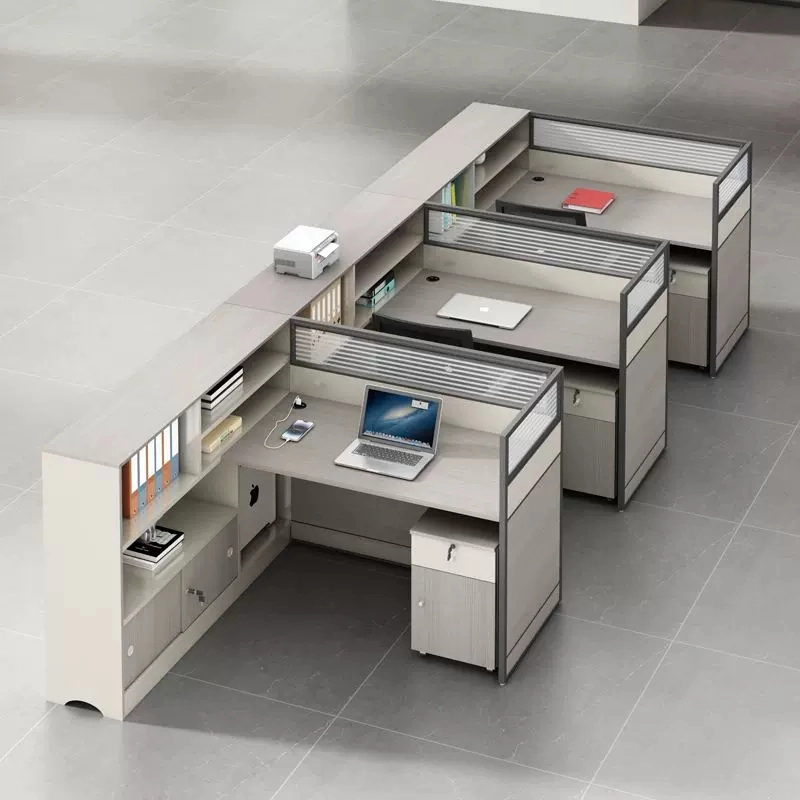 Modern Staff Workstation Desk With High Cabinet for Office Working Environment Project Contractor MEIYI - MEI YI