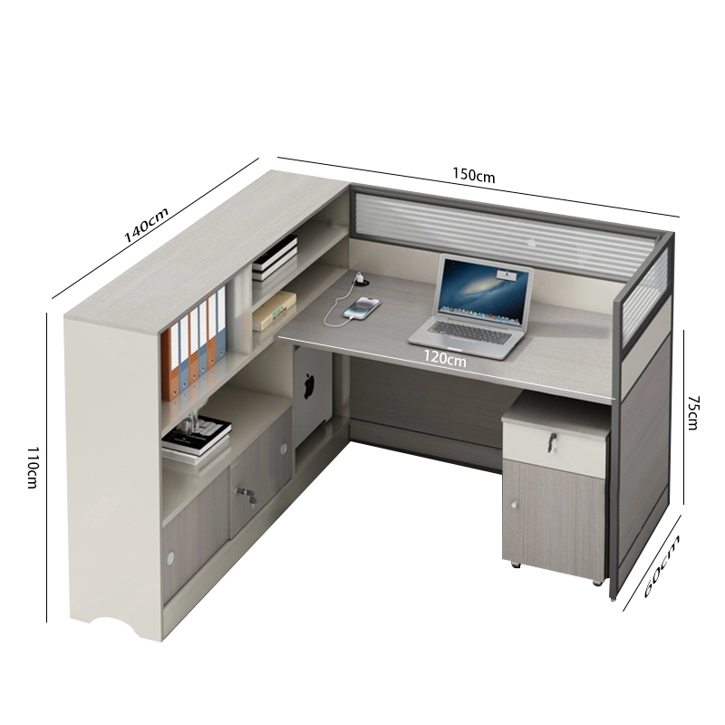 Office Cubicle Desk With High Cabinet Modern Design for Team Staff Working Area Furniture Distributor MEIYI - MEI YI