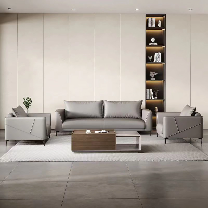 645-(10) - MEI YI Modern Commercial Office Reception Sofa Set – Leather Office Couch for Professional Office Furniture Layouts - MEI YI