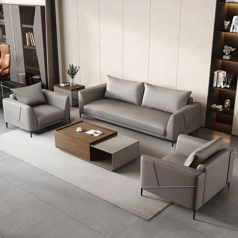 645-(11) - MEI YI Modern Commercial Office Reception Sofa Set – Leather Office Couch for Professional Office Furniture Layouts - MEI YI
