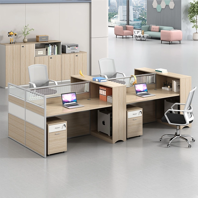 Modular 2 4 6 Office Desks Modern L Shape Workstation Office Cubicles Work Station Office Furniture - MEI YI