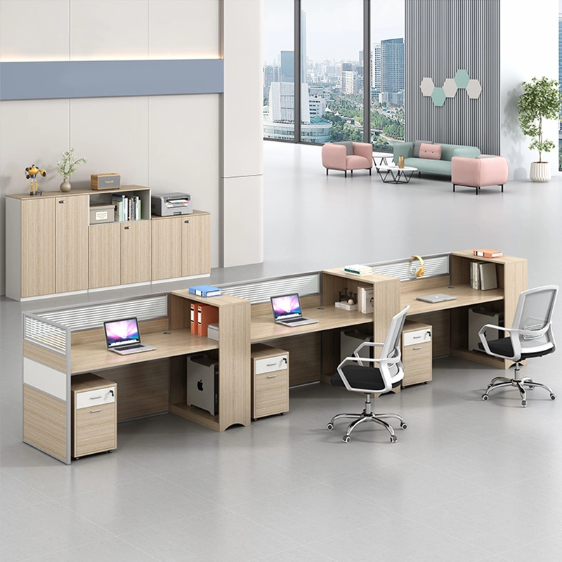 Modular 2 4 6 Office Desks Modern L Shape Workstation Office Cubicles Work Station Office Furniture - MEI YI