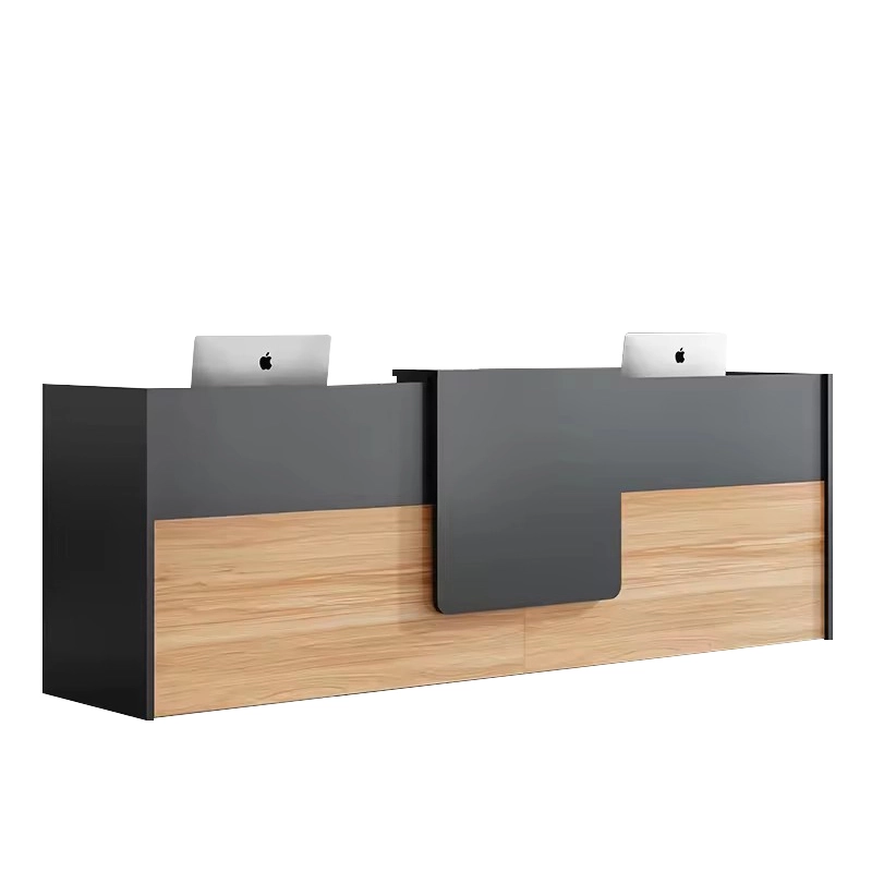 Elegant Modern Durable MFC Reception Table Office Furniture Office Red Reception Counter - MEI YI
