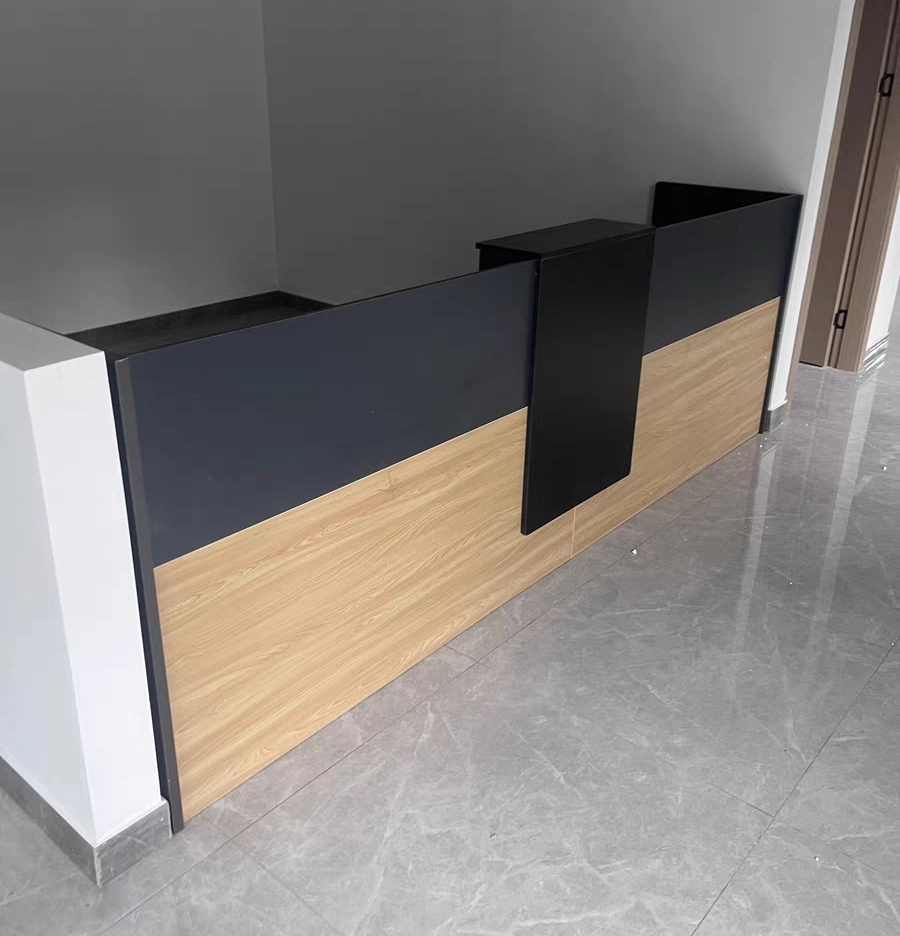 Elegant Modern Durable MFC Reception Table Office Furniture Office Red Reception Counter - MEI YI