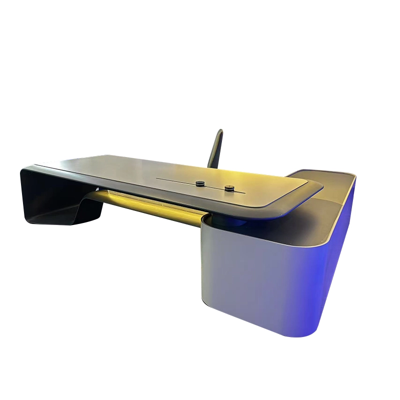 Luxury High-End CEO Office Desk with Gloss Finish for Executive Offices - MEI YI