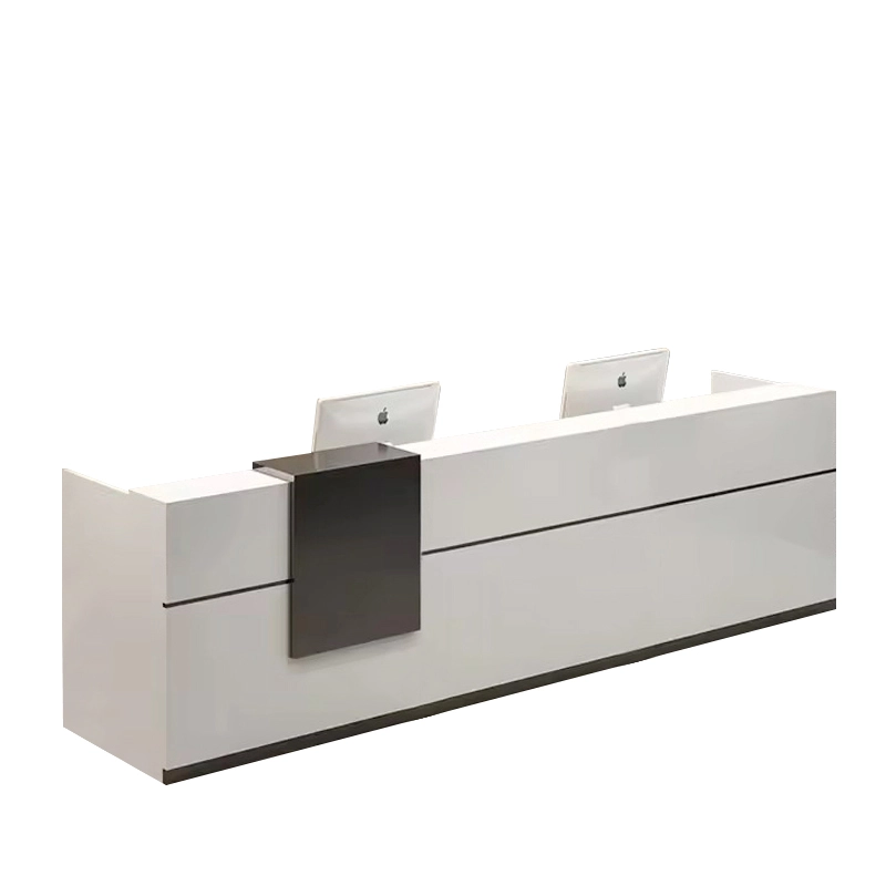 Customizable White Painted Reception Table Office Executive Reception Desk Furniture Reception Counter - MEI YI