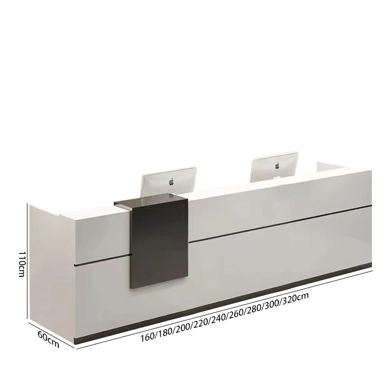Customizable White Painted Reception Table Office Executive Reception Desk Furniture Reception Counter - MEI YI