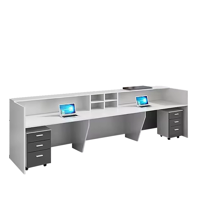 Customizable White Painted Reception Table Office Executive Reception Desk Furniture Reception Counter - MEI YI