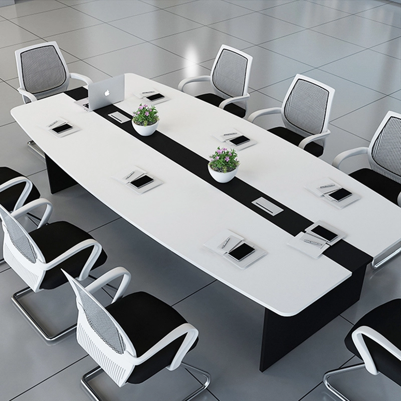 Wooden MFC Board 50mm Thick Meeting Office Table Modern Conference Table Office Desk Furniture for Meeting Room - MEI YI