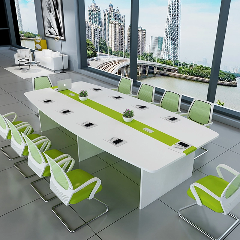 Wooden MFC Board 50mm Thick Meeting Office Table Modern Conference Table Office Desk Furniture for Meeting Room - MEI YI