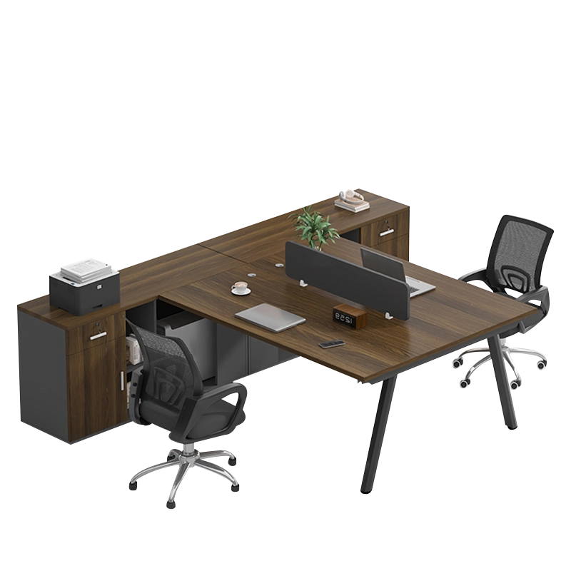 Commercial Office Furniture, Quad Workstation with Cross-Shaped Design, Privacy Dividers, and Side Storage, ODM Factory – MEI YI Furniture - MEI YI