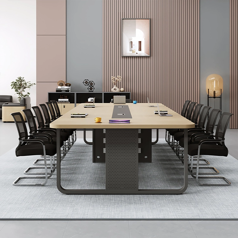 Conference Table and Chair Set Long Minimalist Modern Workbench Office Desk for Conference Rooms Reception Negotiation - MEI YI Conference Table and Chair Set Long Minimalist Modern Workbench Office Desk for Conference Rooms Reception Negotiation - MEI YI