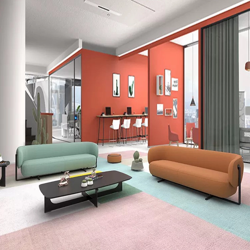 Modular Fabric Office Reception Sofa Set – 3 Seater Green Sofa for Professional Workspace Layouts - MEI YI