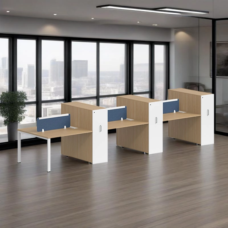 Factory Customized Workstation Desk Office Furniture Modular 2 4 6 Person Office Workstation with Cabinet for Office Room - MEI YI