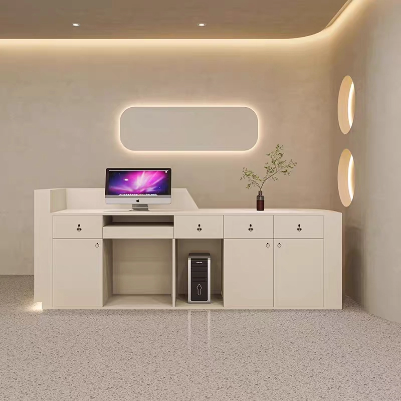Modern Custom Reception Desk for Salons, Gyms, and Retail Spaces - MEI YI