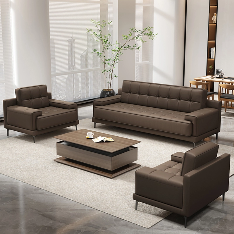 Furniture Sofa Moderne Leather Sofa Set for Office Reception Sofa Modernos Luxury Couch - MEI YI