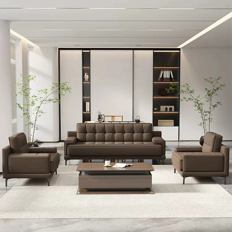 Furniture Sofa Moderne Leather Sofa Set for Office Reception Sofa Modernos Luxury Couch - MEI YI