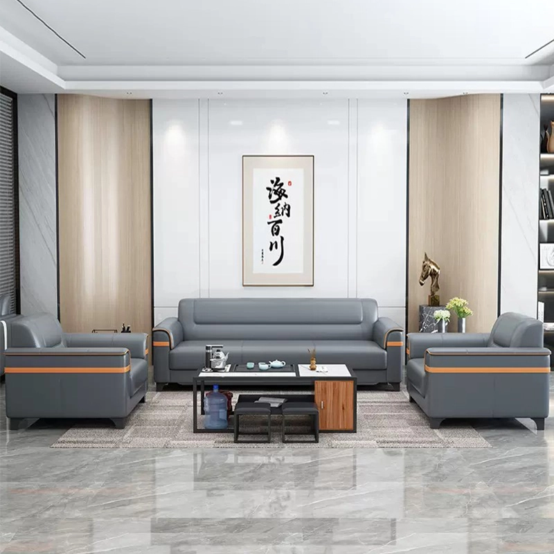 Office sofa modern simple coffee table combination set simple reception business leisure and lounge area office combination - MEI YI