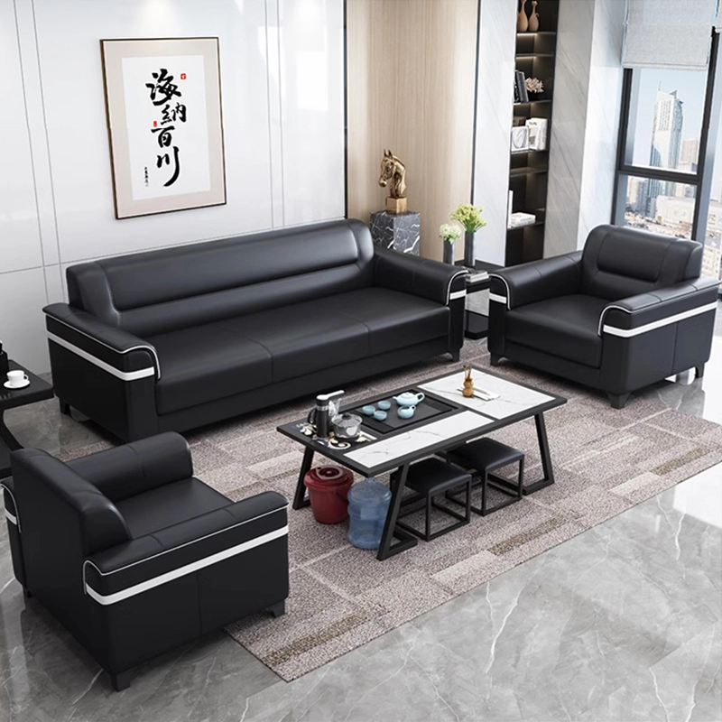 Office sofa modern simple coffee table combination set simple reception business leisure and lounge area office combination - MEI YI