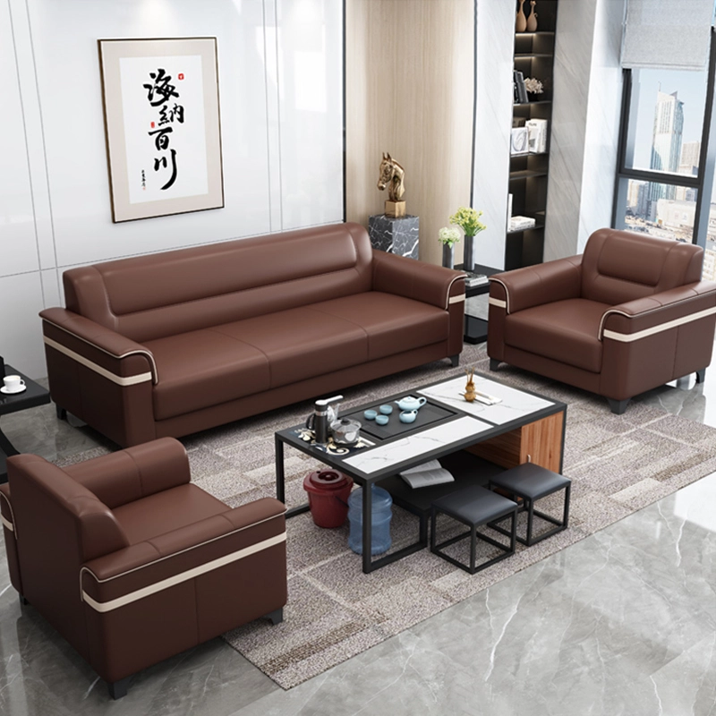 Office sofa modern simple coffee table combination set simple reception business leisure and lounge area office combination - MEI YI