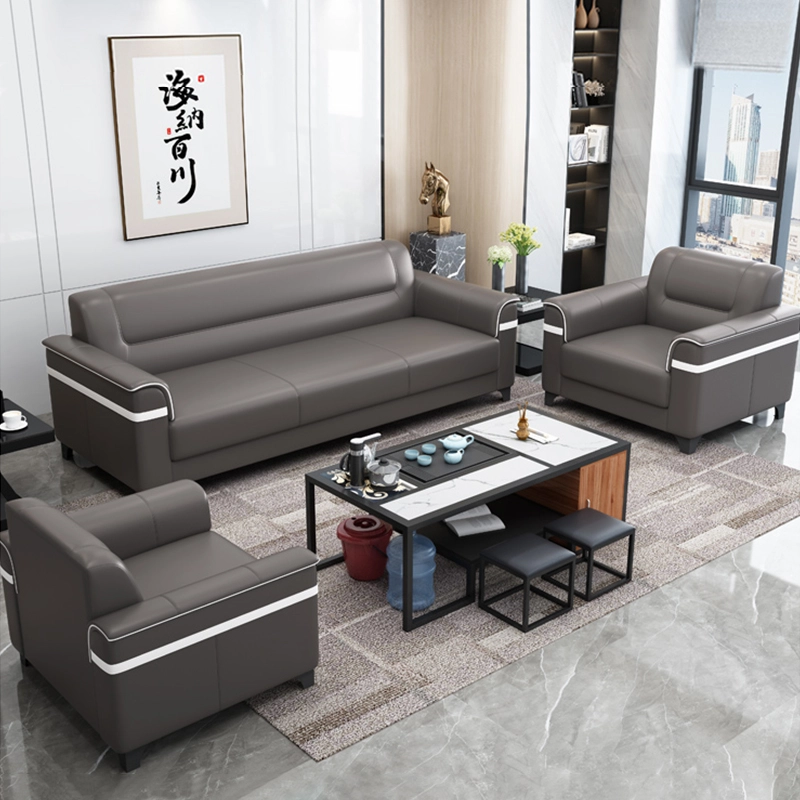 Office sofa modern simple coffee table combination set simple reception business leisure and lounge area office combination - MEI YI