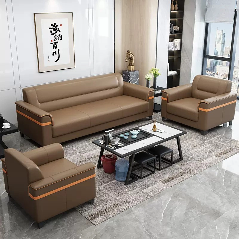 Office sofa modern simple coffee table combination set simple reception business leisure and lounge area office combination - MEI YI