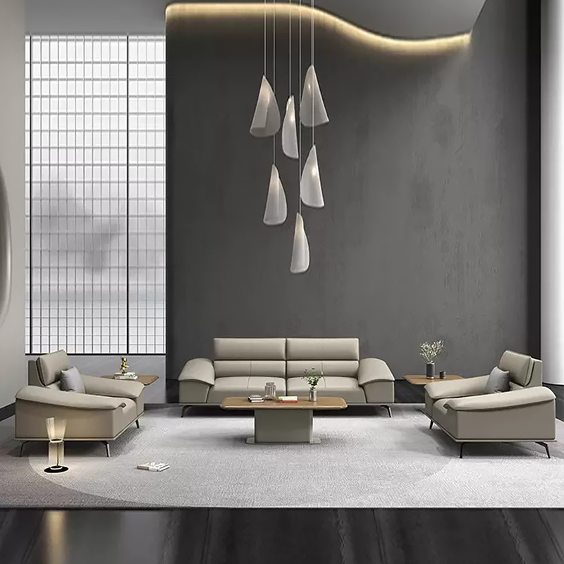 High-End Modular Leather Sofa – Premium Indoor Furniture for Home & Enterprise Reception Purchase