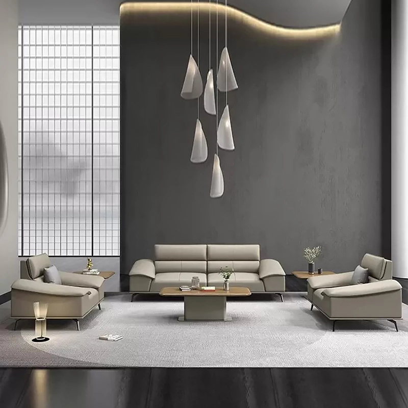 High-End Modular Leather Sofa – Premium Indoor Furniture for Home & Enterprise Reception Purchase - MEI YI