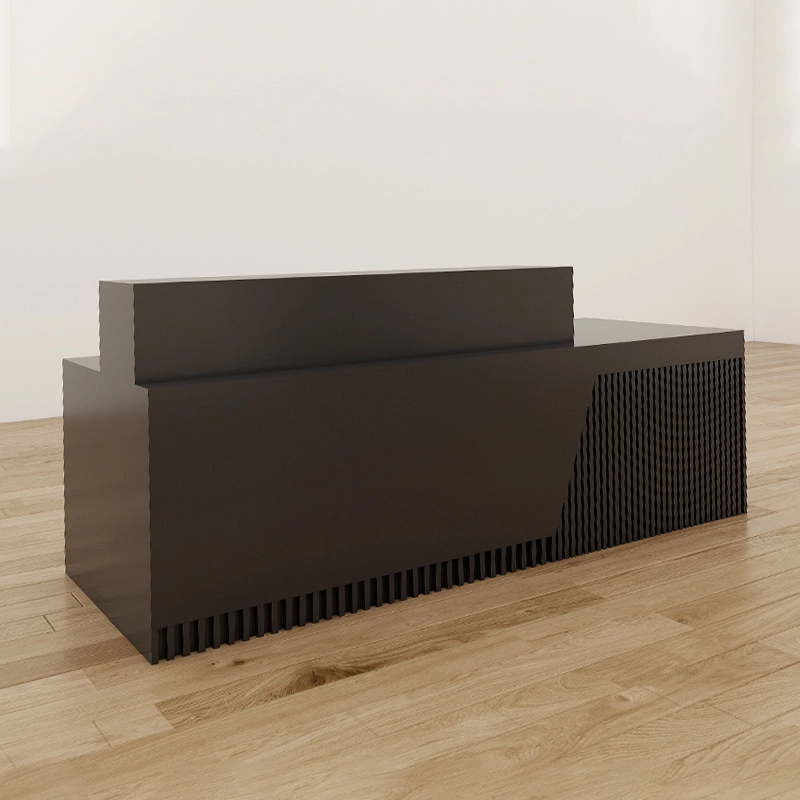 Coffee-Brown Wooden Reception Desk for KTV, Game Halls, and Bars - MEI YI