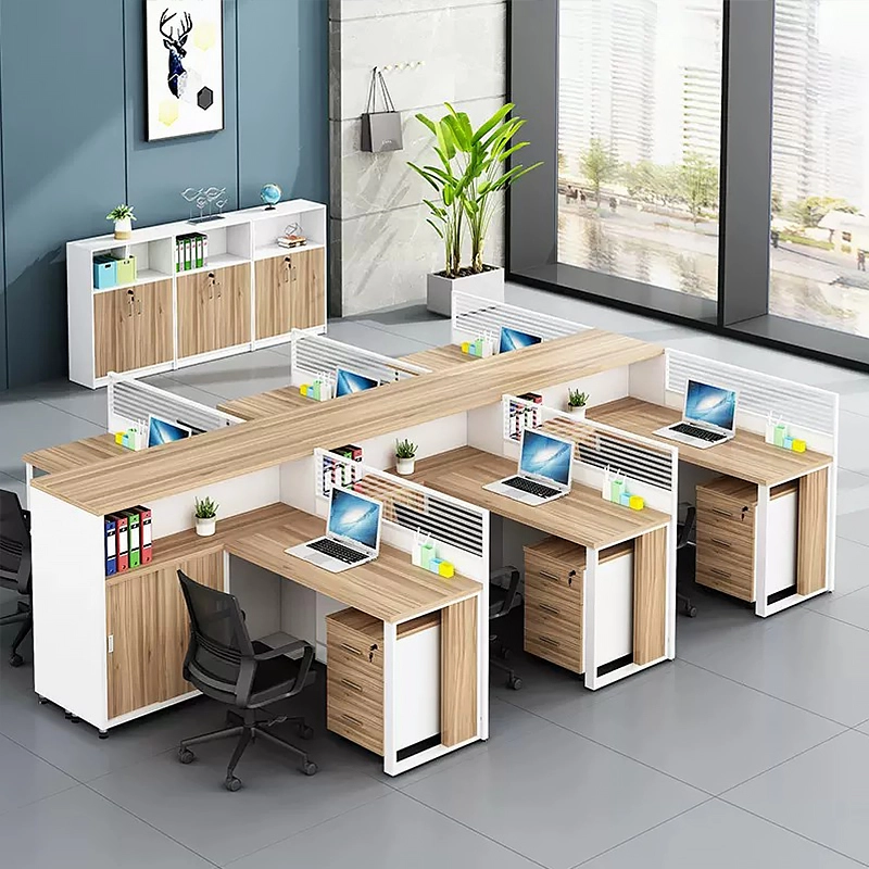 Factory Customized Modular Open Officetable 6 Staff Workstations Desk Office Workstations Desk for Office Buildings Hospitals - MEI YI