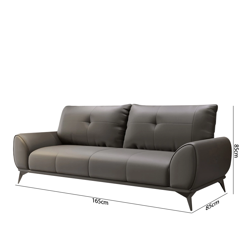 Office Leather Sofa Simple Business Reception Room Three People Coffee Table Set 3 + 2 + 1 Leisure - MEI YI