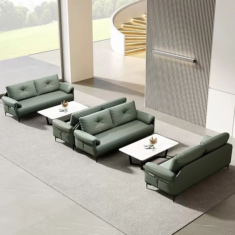 Luxury Leather Sofa with Simple Design – Procurement for Home Office Hall & Business Office Spaces Corporate office space layout - MEI YI