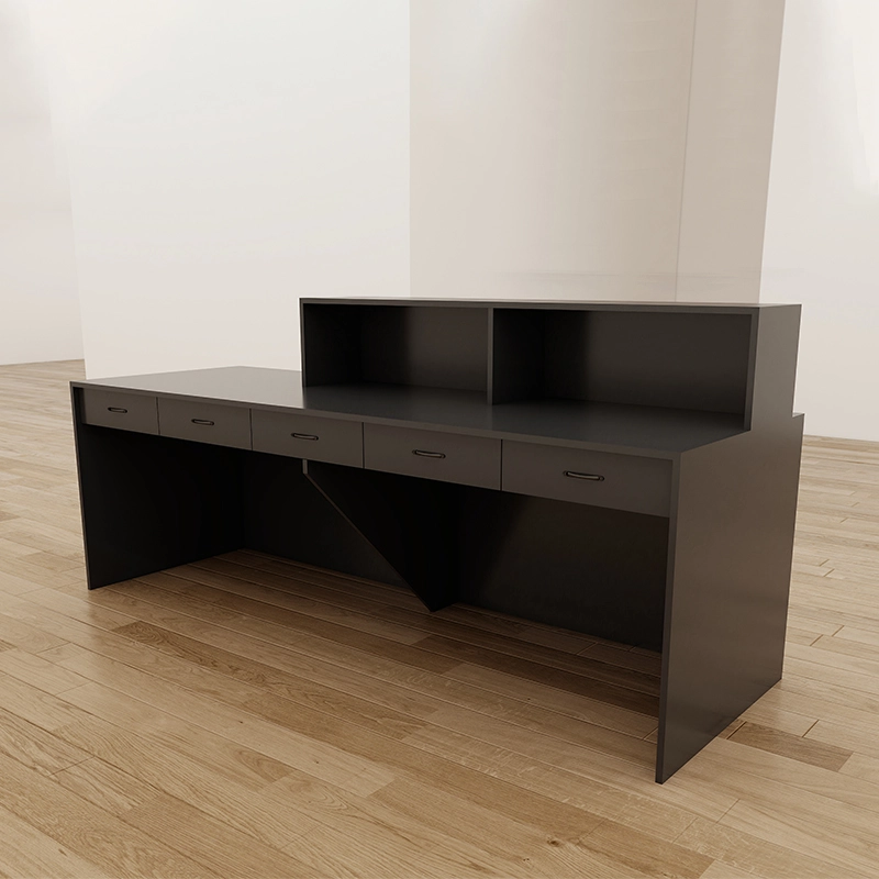 Coffee-Brown Wooden Reception Desk for KTV, Game Halls, and Bars - MEI YI