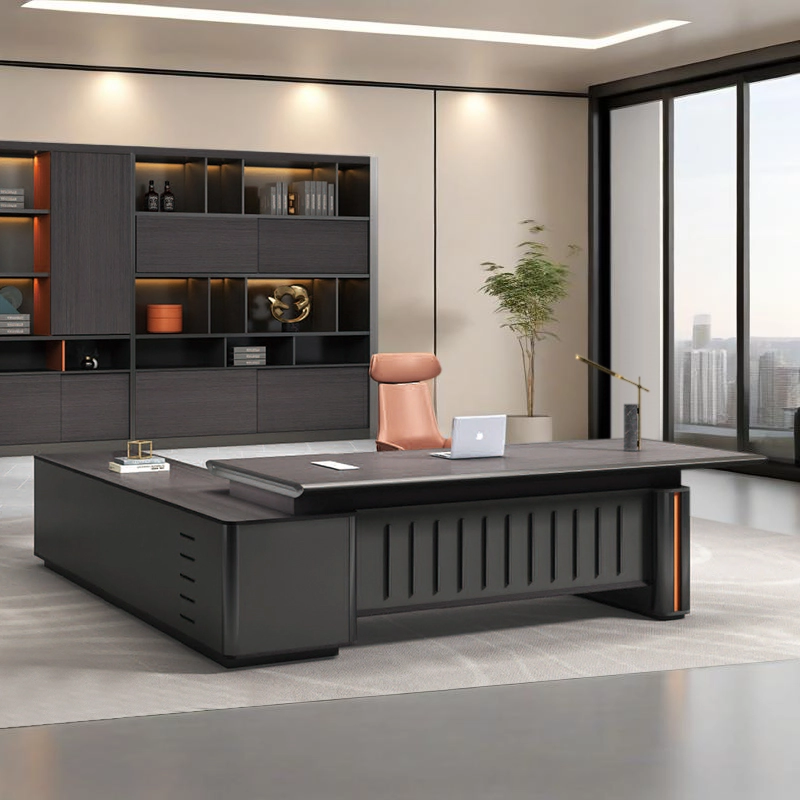 Modern Wood Commercial Office Furniture Luxury Large Size Executive Table Modern Design Boss Manager Office Desk - MEI YI