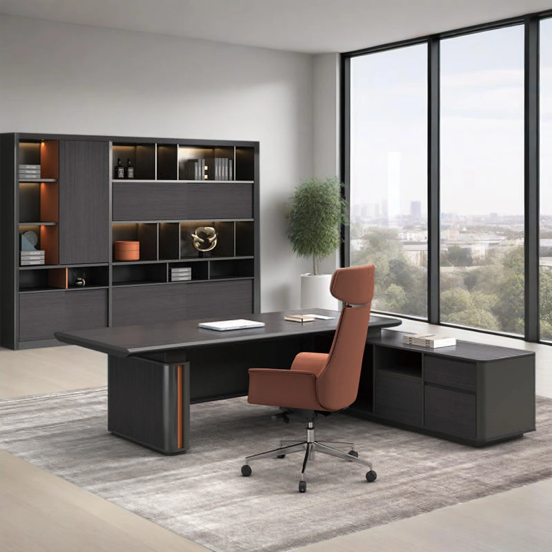 Modern Wood Commercial Office Furniture Luxury Large Size Executive Table Modern Design Boss Manager Office Desk - MEI YI