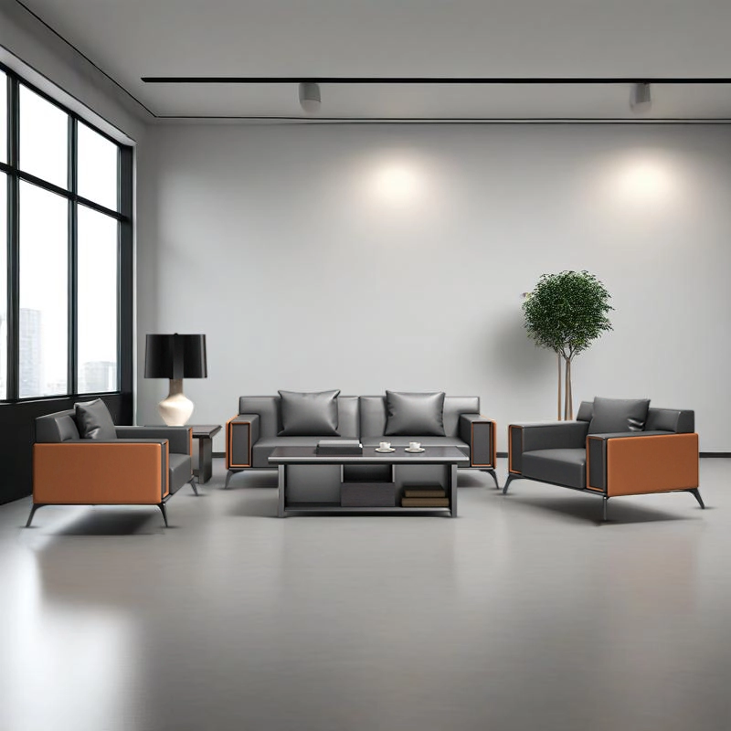 High-Class Modern Leather 3-Seat Sofa – New-Style Commercial Office & Reception Area Procurement - MEI YI