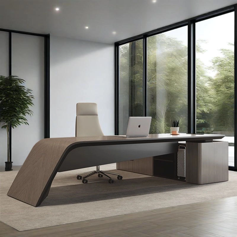 Escritorio ejecutivo de lujo, muebles de oficina de diseño moderno y de alta calidad para jefes - MEI YI