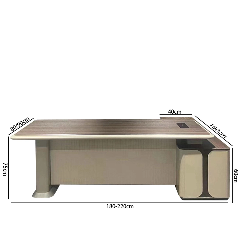 Modern Luxury L shaped Wooden Office Desk Executive CEO Corner Work Table Manage Office Furniture - MEI YI